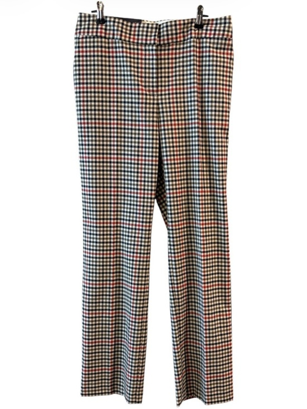 NWT Liz Claiborne New York Plaid Straight Leg Pants Size 8 Career Classic